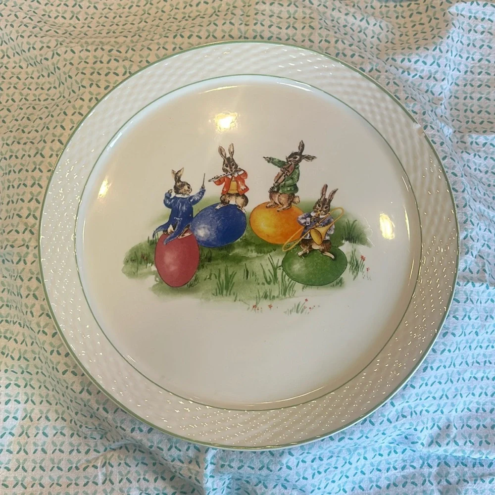 William Sonoma Bunny Band Platter - Picture 1 of 3